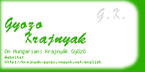 gyozo krajnyak business card