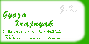 gyozo krajnyak business card